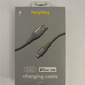 Heyday Charcoal Lightning to USB-A Cable